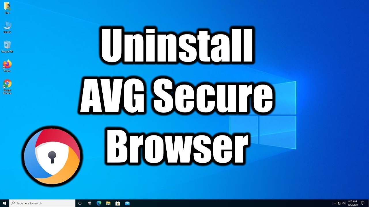 удалить AVG Secure Browser